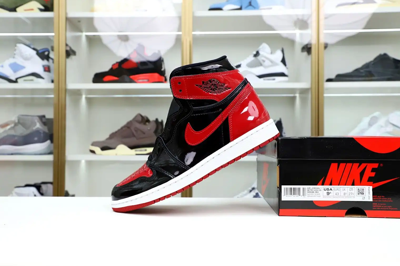BRED 1 AIR OG Kimikick HIGH JORDAN PATENT 0604